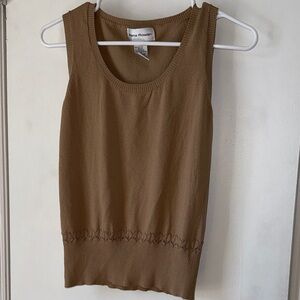 Rena Rowan Tan Knit Tank Top